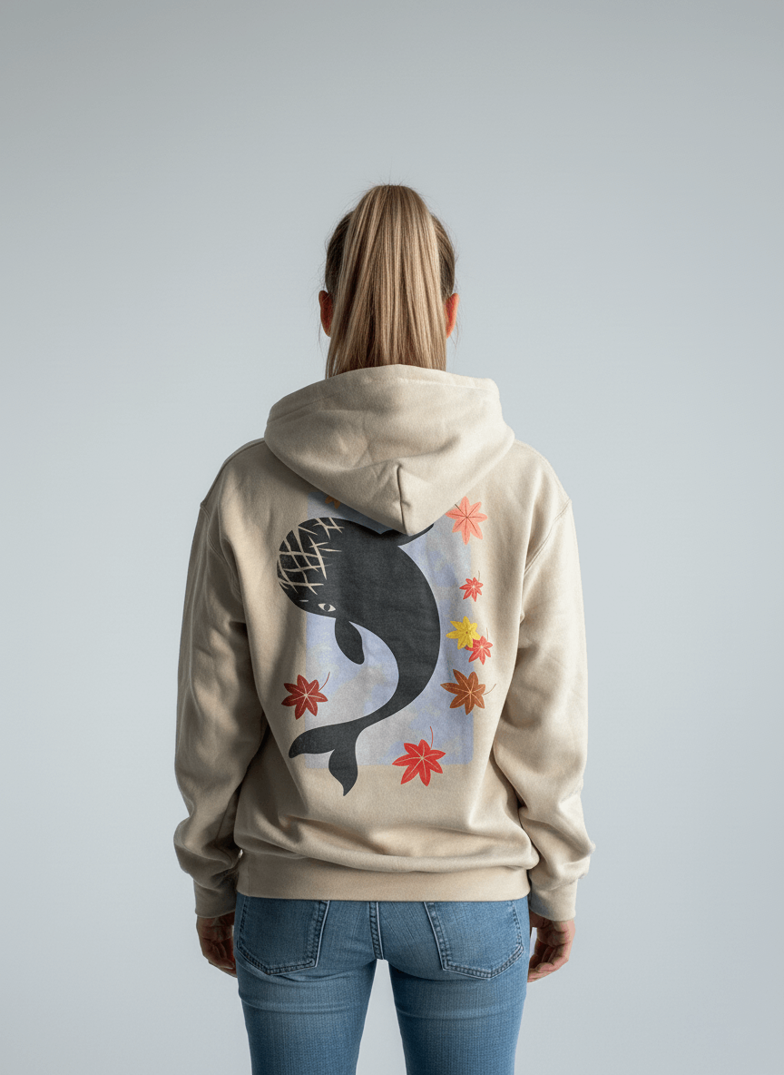 Hoodie Female Model Back